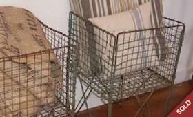 Vintage Metal Produce Baskets