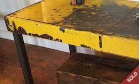 Industrial Yellow Steel Coffee Table